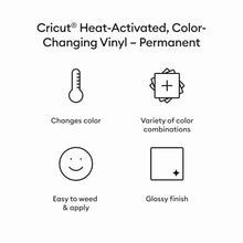 Load image into Gallery viewer, CRICUT® Color-Changing Permanent Heat-Activated vinils
