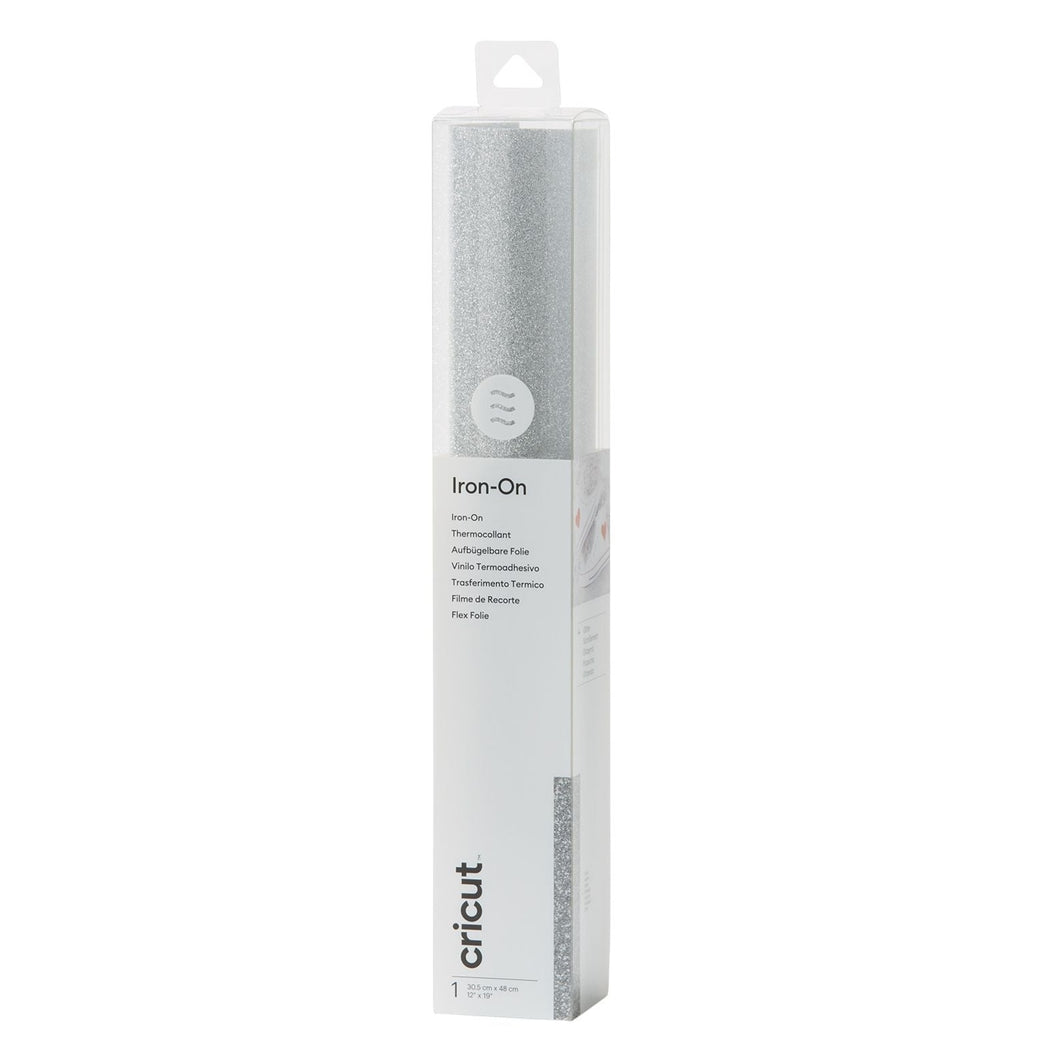 CRICUT® iron-on vinyl - tonī GLITTER SILVER (argent)